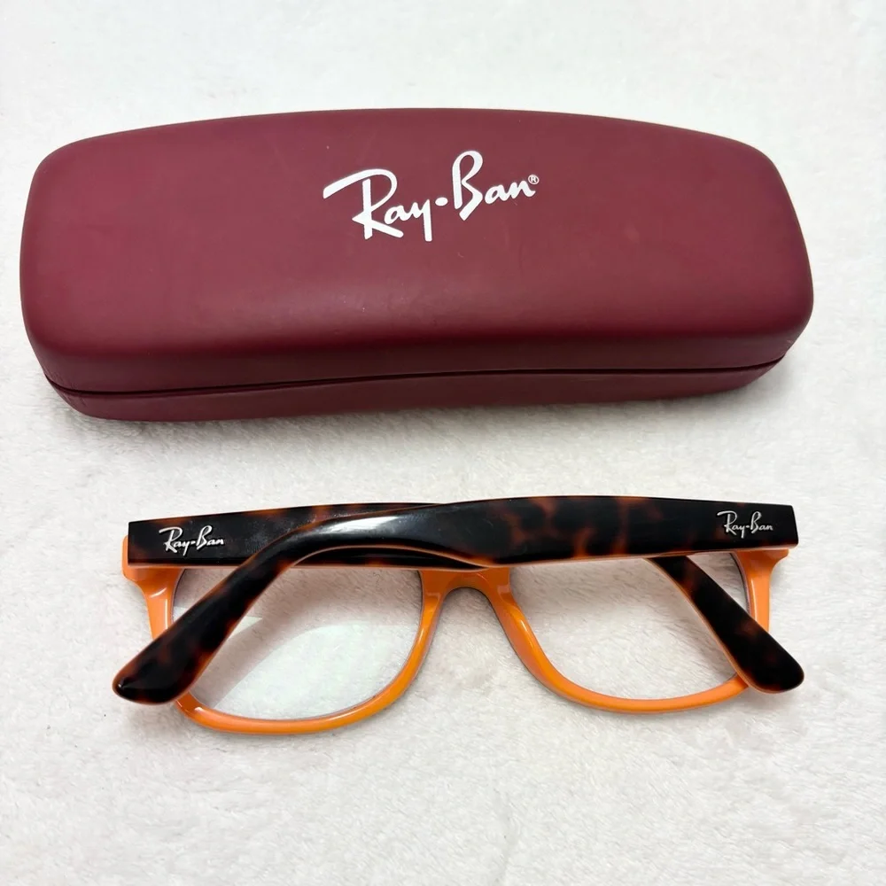 Ray-Ban RB 1528 3661‎ 48 16 130 Tortoise Frame Glasses with Burgundy Case